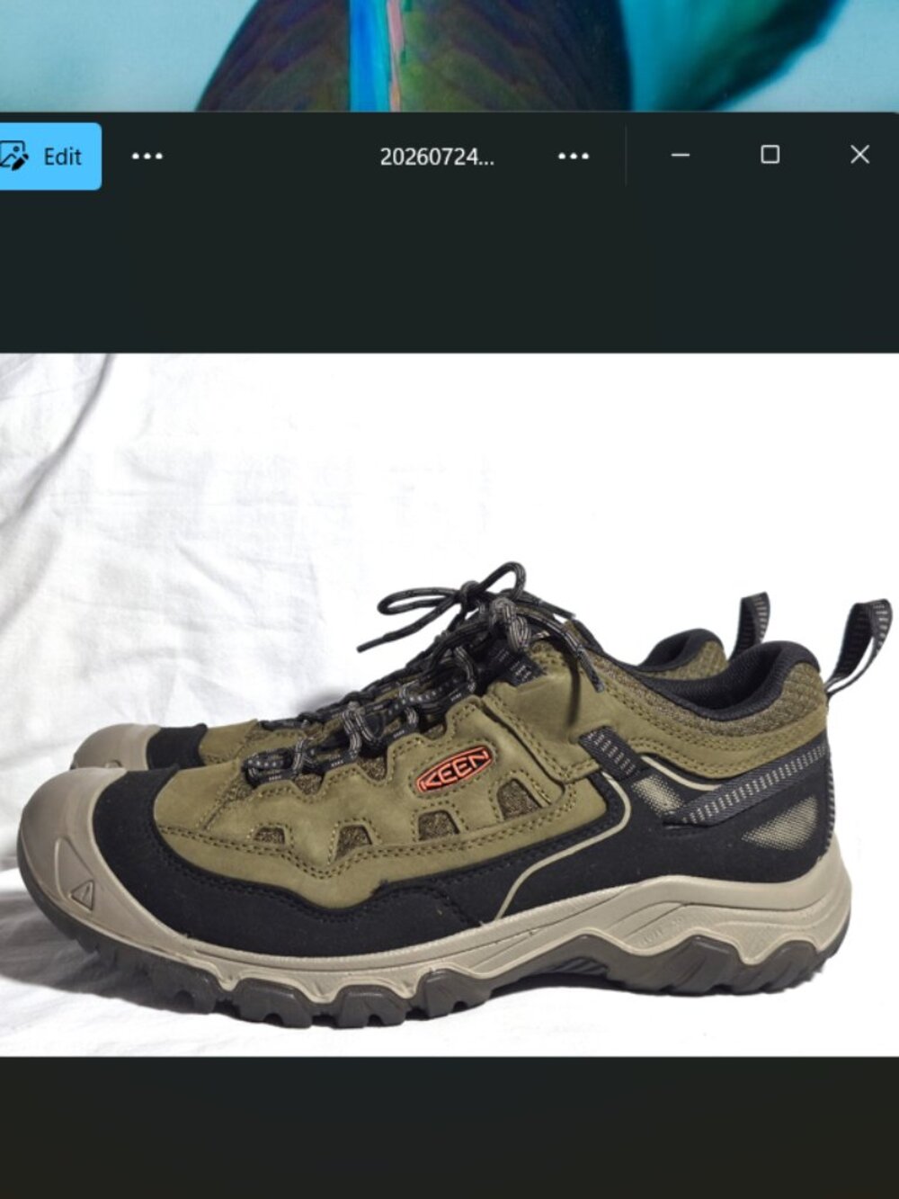 KEEN Targhee IV Vent Men's Green Leather Hiking Trail Waterproof Shoes Size 13 M